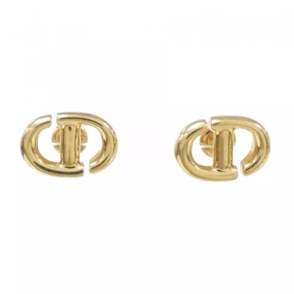 Authentic Christian Dior CD Navy Earrings - Picture 1 of 3